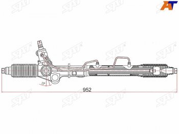 Рейка рулевая LHD SAT Toyota (Тойота) Land Cruiser Prado (Лэнд)  J90 (1996-2002) J90 3 дв. дорестайлинг, 5 дв. дорестайлинг, 3 дв. рестайлинг, 5 дв. рестайлинг