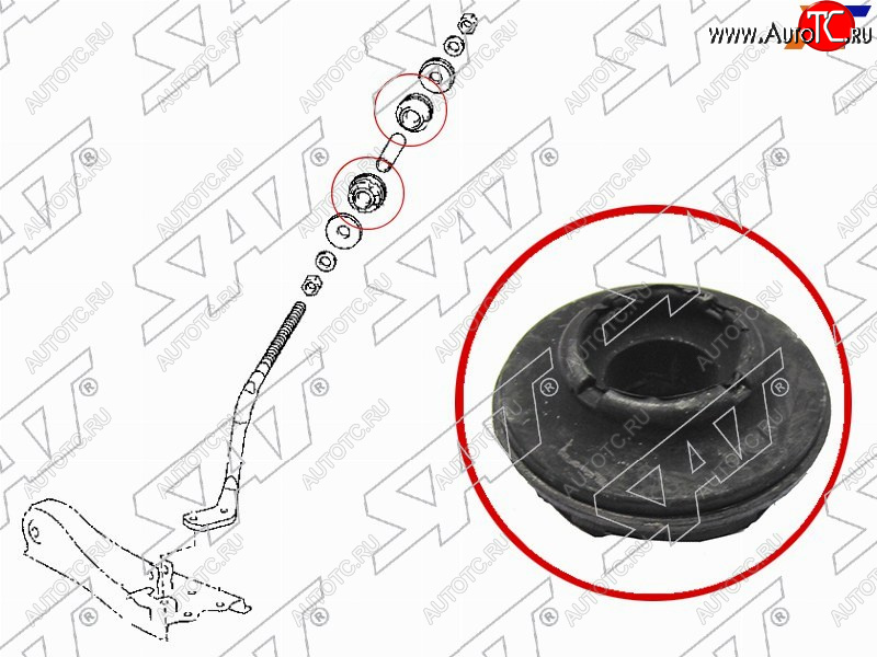 289 р. Сайлентблок рычага передней подвески FR-FL SAT  Toyota Hiace ( Y100,  H200,  H300) (1995-2024) бортовой грузовик (Япония) дорестайлинг , минивэн (Япония) дорестайлинг , минивэн (Япония) 1-ый рестайлинг, минивэн (Япония) 2-ой рестайлинг, минивэн (Япония) 3-ий рестайлинг, минивэн дорестайлинг  с доставкой в г. Горно‑Алтайск