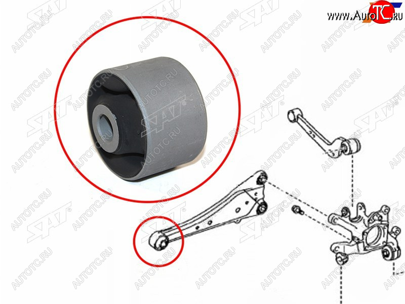 529 р. Сайлентблок заднего продольного рычага FR SAT  Toyota RAV4 ( CA20,  XA30,  XA305,  XA40,  XA50) (2003-2024) 5 дв. рестайлинг, 5 дв. удлиненный дорестайлинг, 5 дв. дорестайлинг, 5 дв. 1-ый рестайлинг, 5 дв. удлиненный 1-ый рестайлинг, 5 дв. 2-ой рестайлинг, 5 дв. удлиненный 2-ой рестайлинг, 5 дв. дорестайлинг, 5 дв. рестайлинг, 5 дв. дорестайлинг  с доставкой в г. Горно‑Алтайск