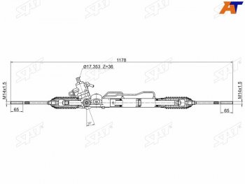 Рейка рулевая LHD SAT  Almera  N16, Pulsar ( N16), Sentra ( 5,  6,  7), Serena ( 2,  3)