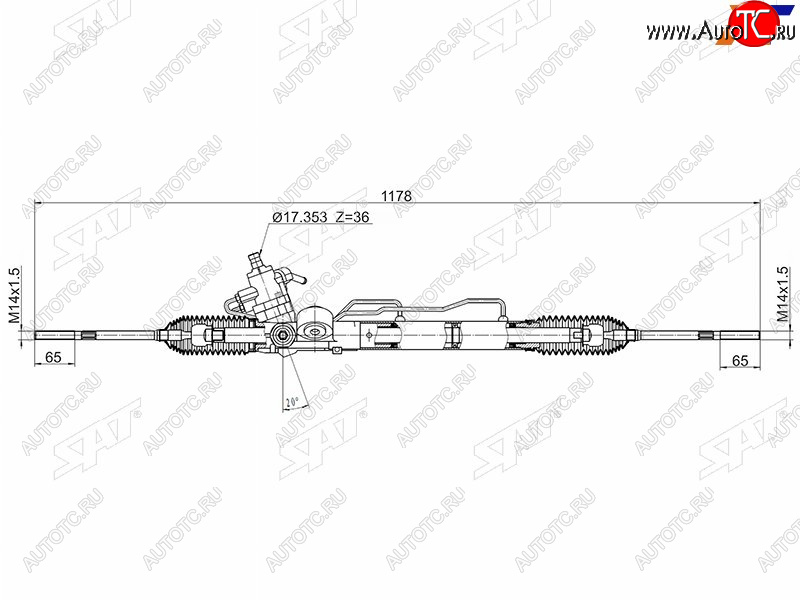 16 799 р. Рейка рулевая LHD SAT  Nissan Almera  N16 - Serena ( 2,  3)  с доставкой в г. Горно‑Алтайск