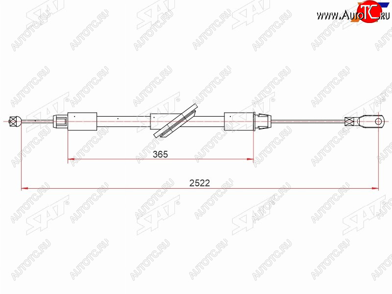 899 р. Трос ручника RH SAT  Mercedes-Benz Sprinter W906 (2006-2013)  с доставкой в г. Горно‑Алтайск