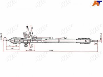 Рейка рулевая 2,4 LHD SAT Honda Accord 8 CU седан дорестайлинг (2008-2011)