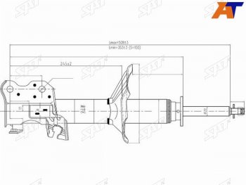 3 369 р. Стойка передняя RH SAT Nissan Almera Classic седан B10 (2006-2013)  с доставкой в г. Горно‑Алтайск. Увеличить фотографию 1