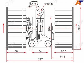 Мотор отопителя салона BMW 5-Series 95-04  X5 99-06  Land Rover Range Rover 02-12 SAT ST-64118385558