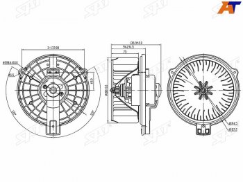 Мотор отопителя салона Lexus GS 97-04  RX 97-03  Toyota Highlander 00-07  Kluger V 00-07 SAT ST-87103-30390