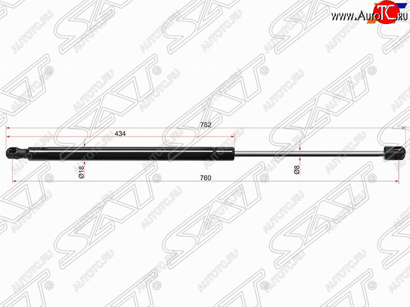 679 р. Упор капота SAT  Audi A4  B8 - A5 ( 8T,  F5)  с доставкой в г. Горно‑Алтайск