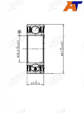 Подшипник привода TOYOTA SCEPTERGRACIACORONAMARK 2CROWNARISTO 4WD 92- SAT ST-90363-36001