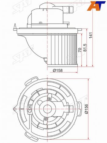 Мотор отопителя салона Mazda 3 03-09  5 04-11  Axela 03-09 SAT ST-BP4K-61-B10