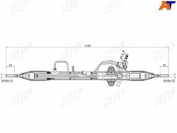 12 999 р. Рейка рулевая LHD SAT Mitsubishi Pajero Sport PB дорестайлинг (2008-2013)  с доставкой в г. Горно‑Алтайск. Увеличить фотографию 2