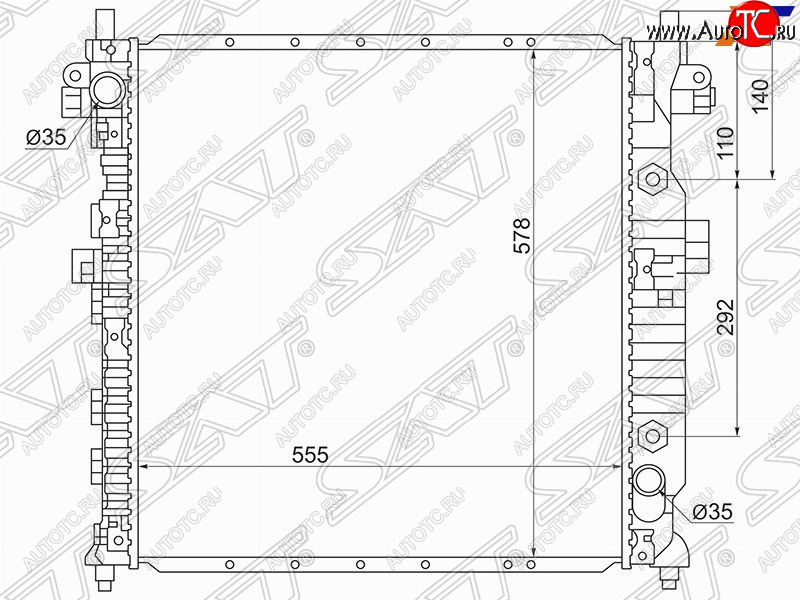 10 749 р. Радиатор двигателя SAT  SSANGYONG Actyon  1 - Kyron  с доставкой в г. Горно‑Алтайск