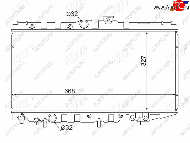 5 699 р. Радиатор SAT  Toyota Corona  T190 (1992-1994) седан дорестайлинг (применимо для Toyota Corolla (E90) 87-92 Carina (T170) 88-92 Corolla Levin 87-91 Corona (T170) 87-)  с доставкой в г. Горно‑Алтайск