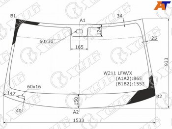 Стекло лобовое (Датчик дождя 4D SED5D WGN) XYG Mercedes-Benz (Мерседес-Бенс) E-Class (е-класс) ( W211,  S211) (2002-2009) W211, S211 дорестайлинг седан, универсал дорестайлинг, рестайлинг седан, универсал рестайлинг