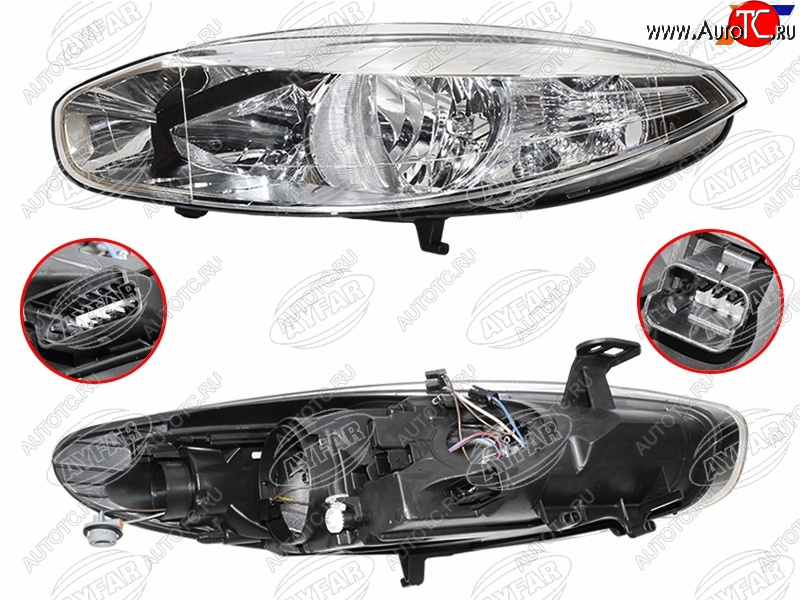 10 449 р. Фара левая (галоген, с электрокорректором) AYFAR  Renault Fluence (2010-2012) дорестайлинг  с доставкой в г. Горно‑Алтайск