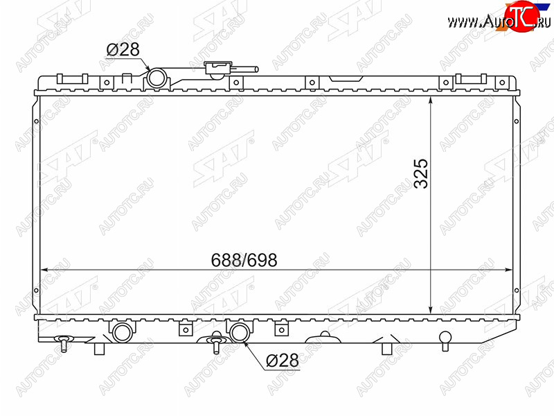 7 299 р. Радиатор SAT  Toyota Corsa  L50 (1994-1997) седан дорестайлинг  с доставкой в г. Горно‑Алтайск