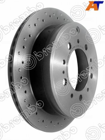 15 899 р. Диск тормозной задний Ø345 BREMBO Toyota Land Cruiser 200 дорестайлинг (2007-2012)  с доставкой в г. Горно‑Алтайск. Увеличить фотографию 2