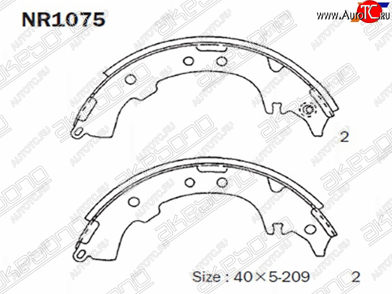 2 199 р. Колодки тормозные зад барабанные RR SAT Toyota Gaia XM10 дорестайлинг (1998-2001)  с доставкой в г. Горно‑Алтайск