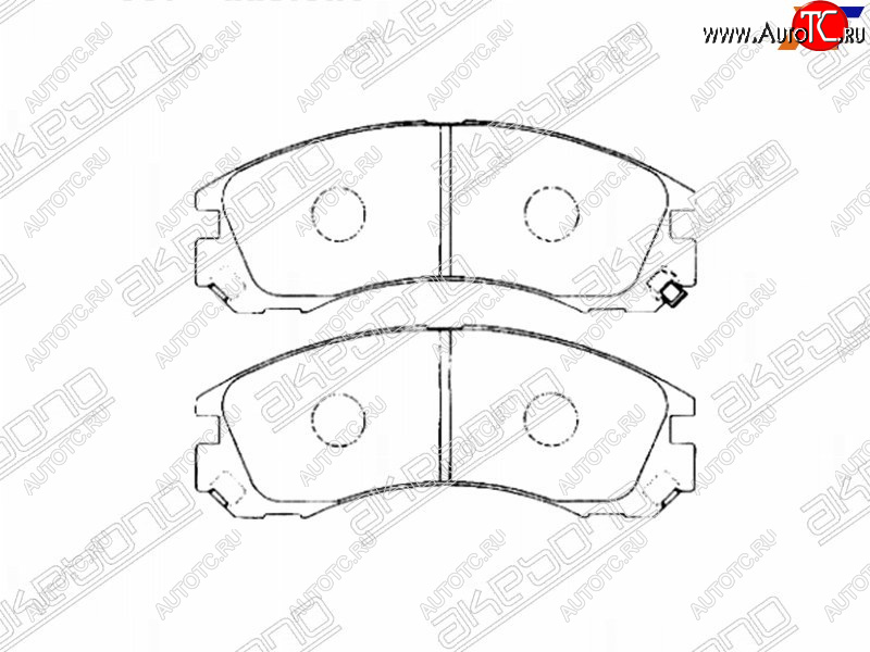 2 559 р. Колодки тормозные перед FR-FL SAT Mitsubishi Airtek (2001-2008)  с доставкой в г. Горно‑Алтайск