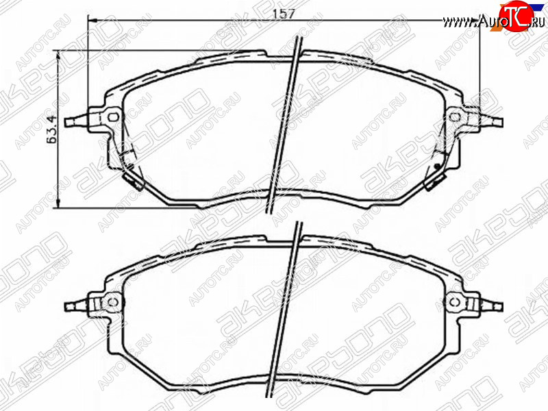 3 069 р. Колодки тормозные перед FL-FR SAT Subaru Legacy BH/BE12 универсал (1998-2003)  с доставкой в г. Горно‑Алтайск