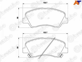 Колодки тормозные передние FR-FL SAT  Hyundai Solaris RBr седан дорестайлинг (2010-2014)