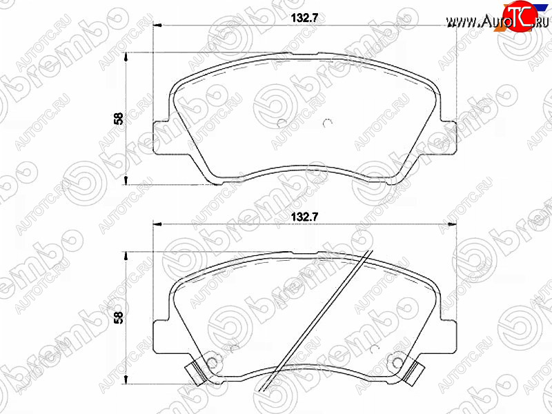 3 879 р. Колодки тормозные передние FR-FL SAT  Hyundai Solaris RBr седан дорестайлинг (2010-2014)  с доставкой в г. Горно‑Алтайск