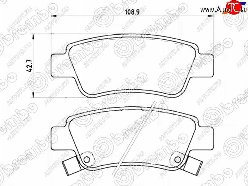 4 199 р. Колодки тормозные задние RH-LH SAT Honda CR-V RE1,RE2,RE3,RE4,RE5,RE7 рестайлинг (2009-2012)  с доставкой в г. Горно‑Алтайск