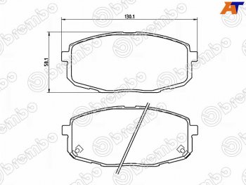 Колодки тормозные передние FL-FR SAT Hyundai I30 FD хэтчбек дорестайлинг (2007-2010)