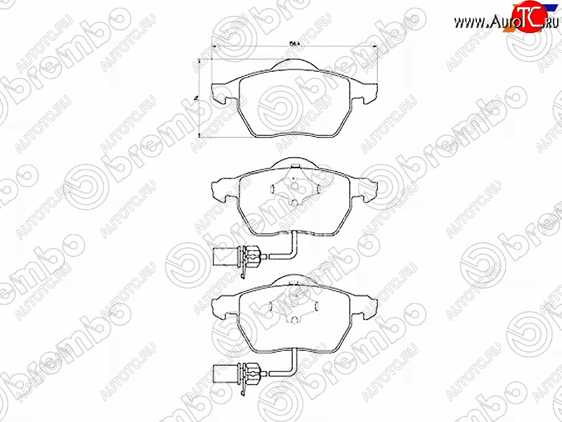 5 449 р. Колодки тормозные FR SAT  Audi A4 B5 8D5 универсал 1-ый рестайлинг (1996-1998)  с доставкой в г. Горно‑Алтайск