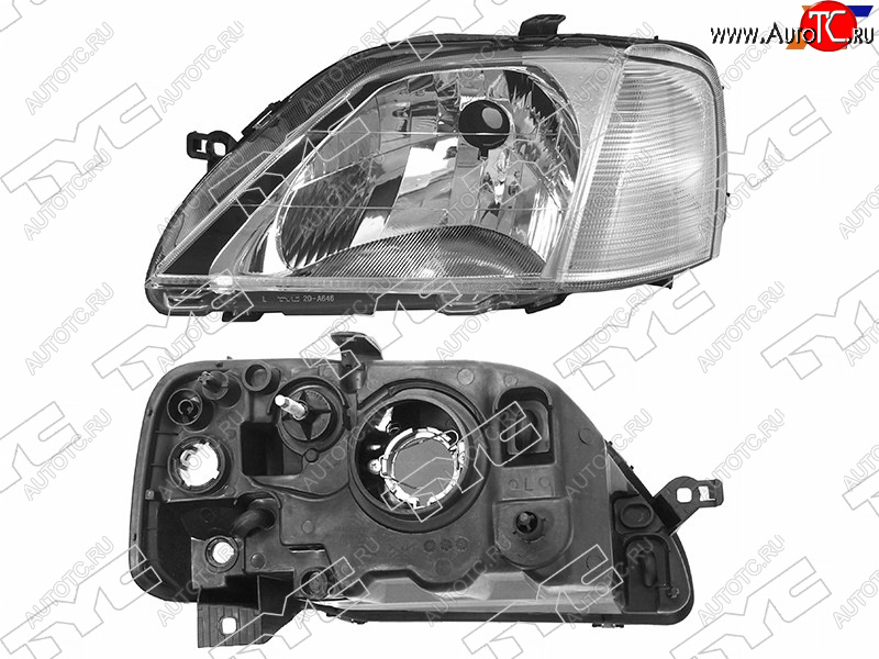 4 499 р. Фара левая (под корректор, хрусталь) TYC Renault Logan 1 дорестайлинг (2004-2010)  с доставкой в г. Горно‑Алтайск