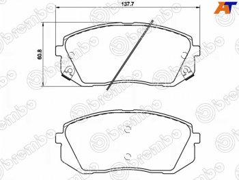 5 299 р. Колодки тормозные передние FL-FR SAT  Hyundai I40  1 VF - IX35 ( LM,  NU)  с доставкой в г. Горно‑Алтайск. Увеличить фотографию 1