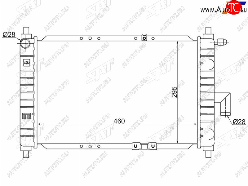 3 189 р. Радиатор SAT  Chery QQ6 (2006-2010), Daewoo Matiz ( M100,  M150,  M200,  M250,  M300) (1998-2016)  с доставкой в г. Горно‑Алтайск