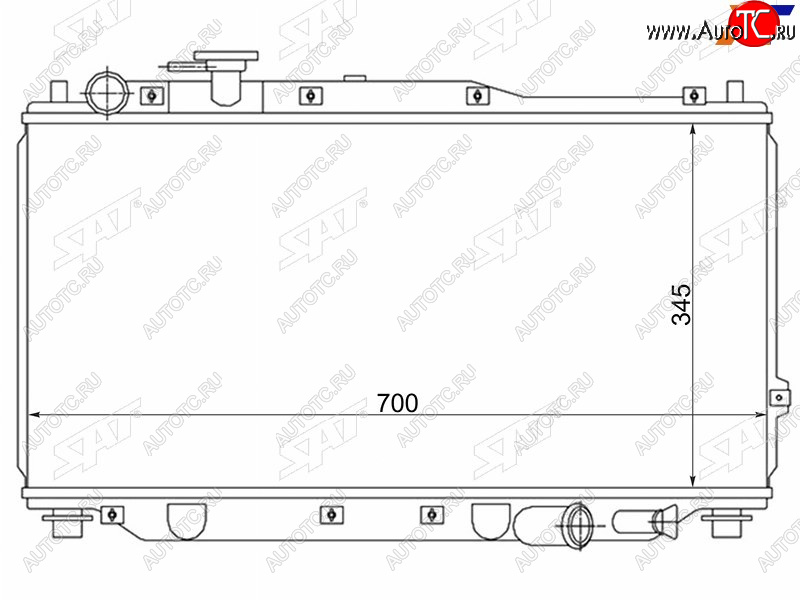 6 199 р. Радиатор охлаждающей жидкости SAT   KIA Sephia - Spectra  с доставкой в г. Горно‑Алтайск