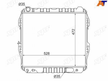 13 949 р. Радиатор SAT  Toyota 4Runner  N120,N130 - Hilux Surf  N120,N130  с доставкой в г. Горно‑Алтайск. Увеличить фотографию 1