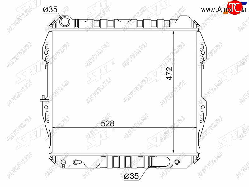 13 949 р. Радиатор SAT  Toyota 4Runner  N120,N130 - Hilux Surf  N120,N130  с доставкой в г. Горно‑Алтайск