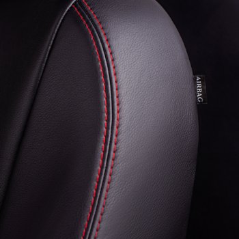 9 449 р. Комплект чехлов для сидений (РЗС 60/40, подлок., 3Г, Илана+Орегон) Lord Autofashion ТУРИН РОМБ  Chery Tiggo 7 PRO (2019-2025) (черный, вставка черная, строчка красная)  с доставкой в г. Горно‑Алтайск. Увеличить фотографию 7