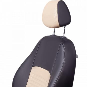 9 449 р. Комплект чехлов для сидений (РЗС 60/40 3Г Илана+Орегон) ТУРИН СТ Lord Autofashion  Geely Coolray  SX11 (2018-2025) дорестайлинг, рестайлинг (черный, вставка бежевая, строчка бежевая)  с доставкой в г. Горно‑Алтайск. Увеличить фотографию 6