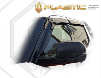 2 159 р. Дефлектора окон CA-Plastic  Toyota Tundra  XK70 (2021-2024) (серый Сlassic полупрозрачный)  с доставкой в г. Горно‑Алтайск. Увеличить фотографию 2