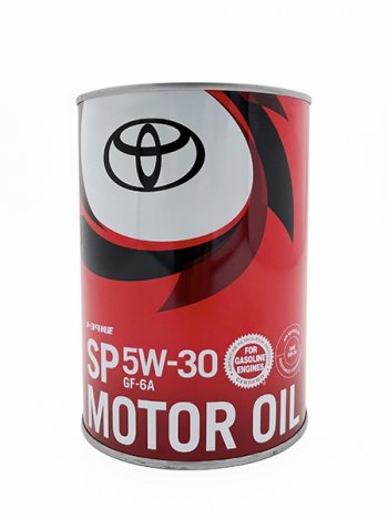 Масло моторное TOYOTA (металлическая канистра ) 5W-30 SPGF-6A 1Л (Япония) TOYOTA 08880-13706