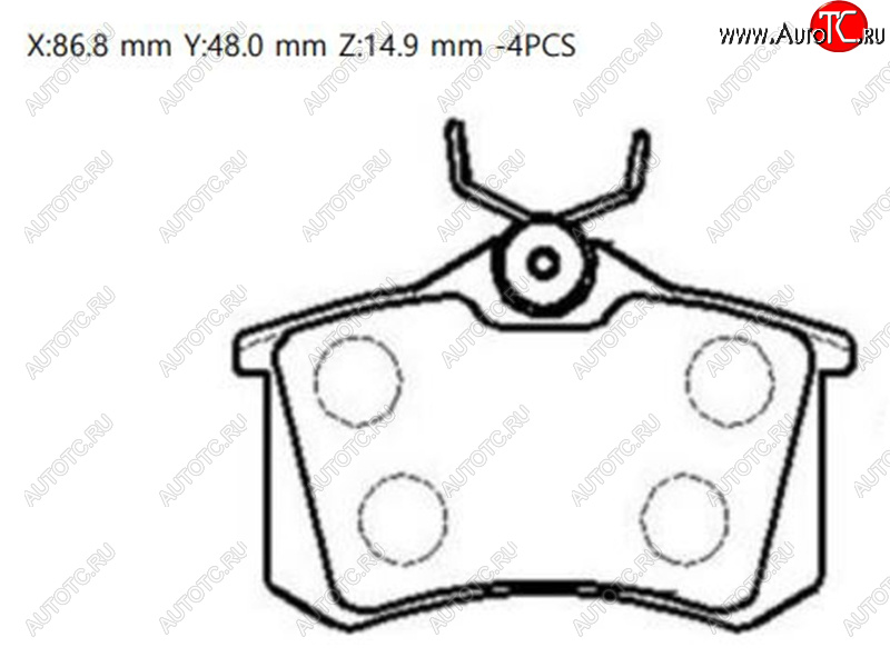 1 499 р. Колодки тормозные зад RH-LH SAT Audi A4 B7 седан (2004-2008)  с доставкой в г. Горно‑Алтайск