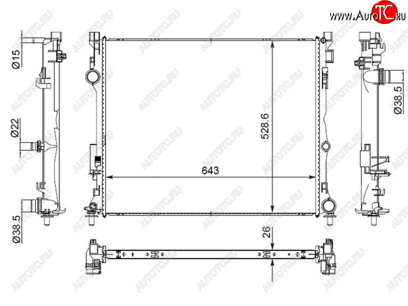 17 349 р. Радиатор охлаждающей жидкости SAT   Mercedes-Benz G class  W463 - GLE class ( C292,  W167)  с доставкой в г. Горно‑Алтайск