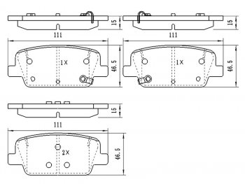 Колодки тормозные задние RH-LH SAT  Palisade  LX2, Santa Fe ( DM,  TM)