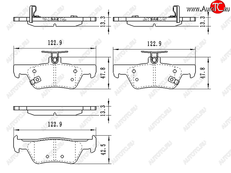 1 299 р. Колодки тормозные задние RH-LH SAT  Honda Fit ( 3 GP,GK,  4 GR) (2017-2022) 2-ой рестайлинг, дорестайлинг  с доставкой в г. Горно‑Алтайск