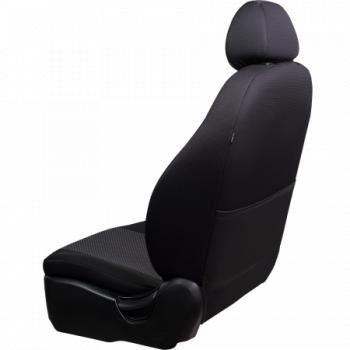 4 949 р. Комплект чехлов для сидений ( 1+2 места Жаккард) Дублин Lord Autofashion  Ford Transit (2014-2022) цельнометаллический фургон (черный, вставка Сеул серая)  с доставкой в г. Горно‑Алтайск. Увеличить фотографию 2