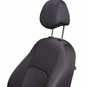 4 949 р. Комплект чехлов для сидений ( 1+2 места Жаккард) Дублин Lord Autofashion  Ford Transit (2014-2022) цельнометаллический фургон (черный, вставка Ёж белая)  с доставкой в г. Горно‑Алтайск. Увеличить фотографию 7
