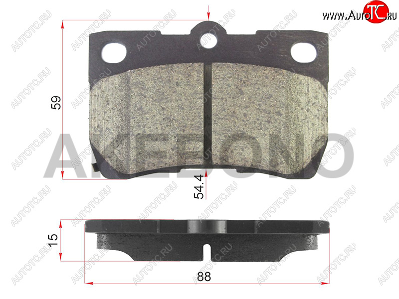 2 199 р. Колодки тормозные зад LH-RH SAT Lexus GS300 S160 дорестайлинг (1997-2001)  с доставкой в г. Горно‑Алтайск