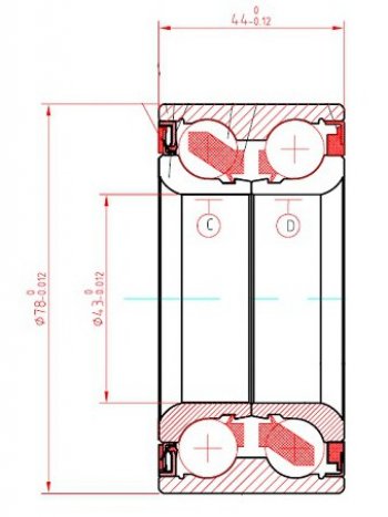Подшипник передней ступицы HONDA CIVIC FKFDFN 06- SAT ST-44300-SNA-951