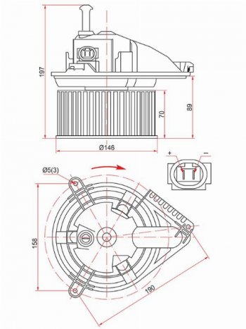 Мотор отопителя салона Mercedes-Benz Sprinter 95-06  Volkswagen LT 96-07 SAT ST-A0008352285