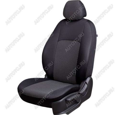 6 649 р. Комплект чехлов для сидений (РЗСиС 40/60 ЗГ Жаккард) Дублин Lord Autofashion  Renault Fluence - Megane ( универсал,  седан,  хэтчбэк 5 дв.,  купе 3 дв.) (черный, вставка Прямоугольник черная)  с доставкой в г. Горно‑Алтайск
