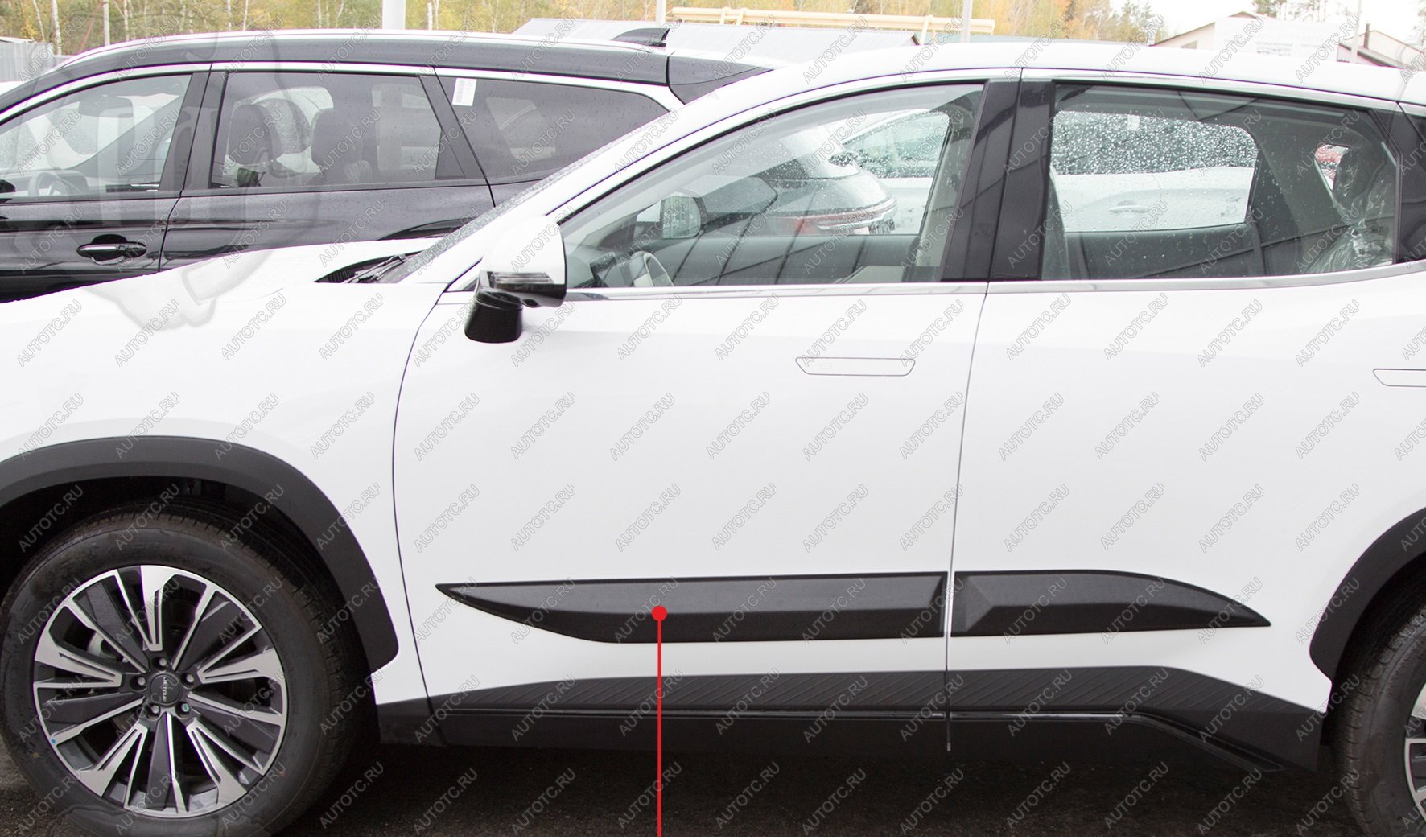 719 р. Молдинг двери задний левый Русская Артель  Jetour Dashing (2022-2025) (глянец под покраску)  с доставкой в г. Горно‑Алтайск