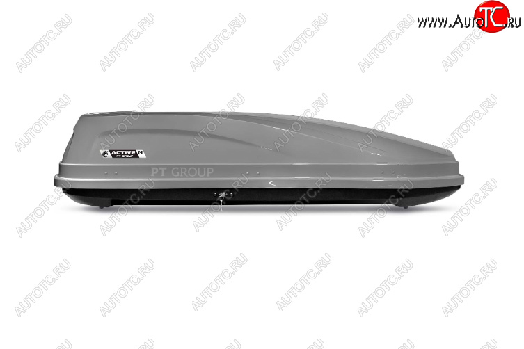 29 389 р. Автобокс PT GROUP (450л., 187х88х44, двустороннее открывание) Active M Lux серый   (Серый)  с доставкой в г. Горно‑Алтайск